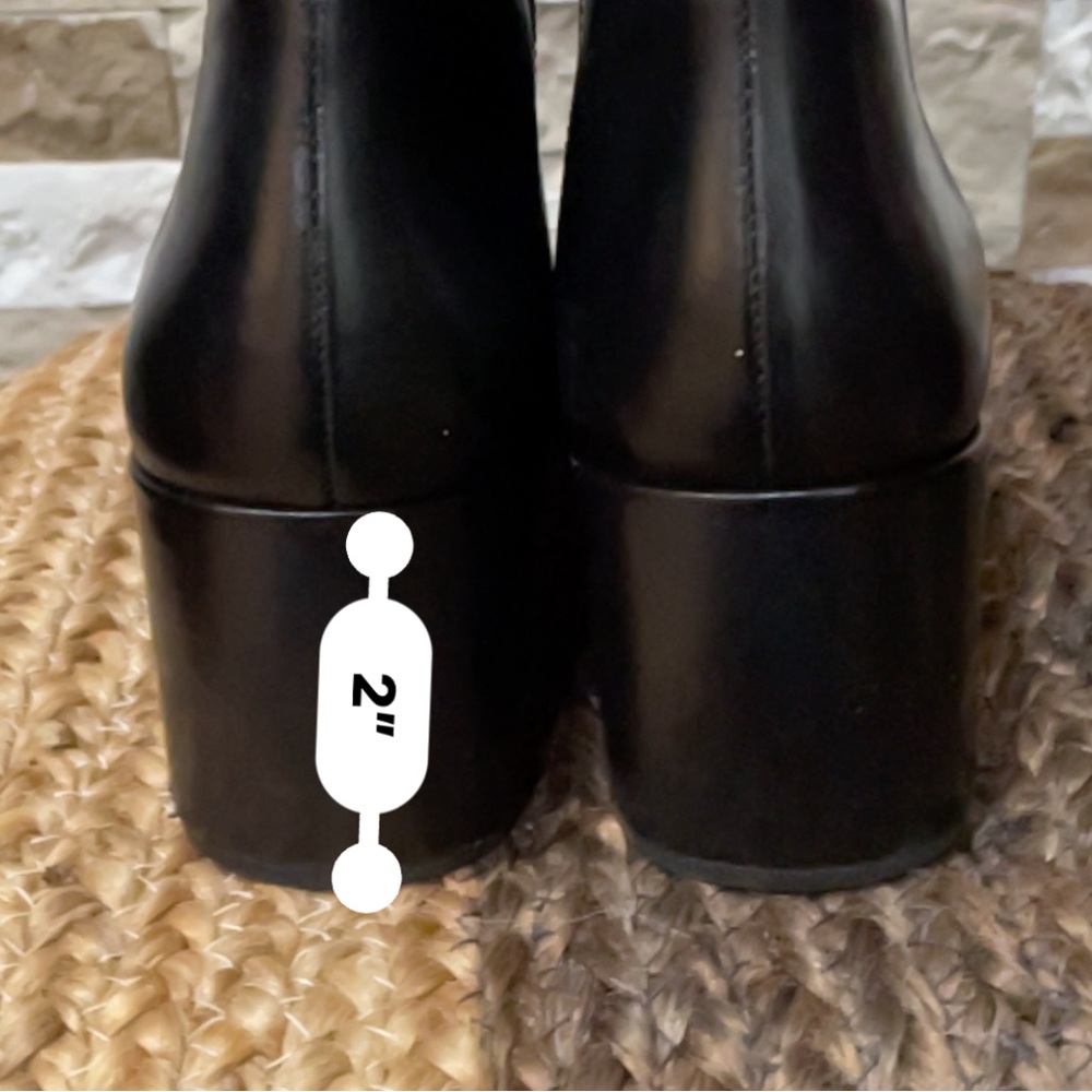 TARYN ROSE Camille Black Leather Ankle Boots Sz. 7B - Picture 12 of 13